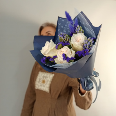 Букет " Воздушная акварель" с гиацинтами