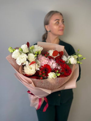 Букет"Старшеклассника" с хризантемой