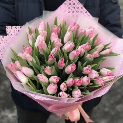 Букет с тюльпанами "Нежность"
