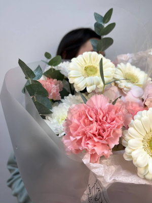 Букет"Влюблённость" с гортензией