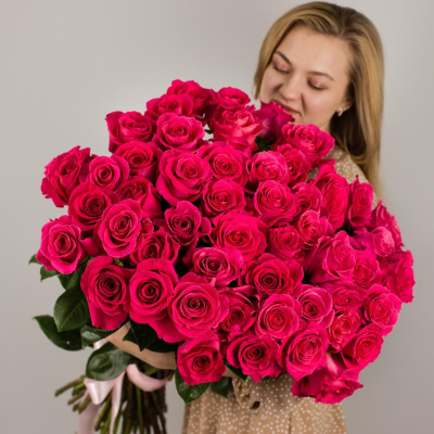 Букет из 51 розовой розы Эквадор 60 см.