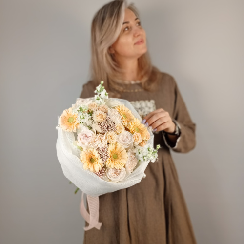 Букет "Романтическая встреча" с гермини