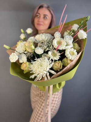 Букет"Безмятежное счатье" с гермини