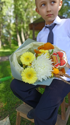 букет" Первоклашка" с гермини