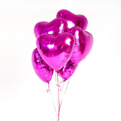 Шар фольгированный сердце сиреневый