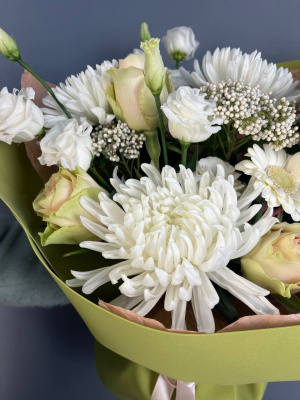 Букет"Безмятежное счатье" с гермини