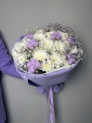 Букет с хризантемой" Для любимой мамы"
