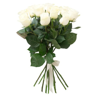 Букет из 11 белых роз 60СМ