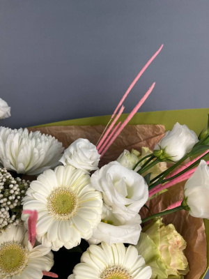 Букет"Безмятежное счатье" с гермини