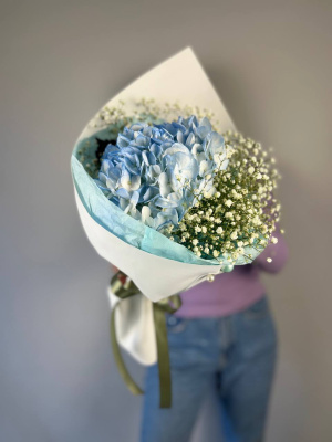 Букет"Снова в школу" с гортензией
